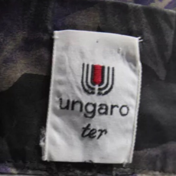 Gorgeous Ungaro Floral Print Rosette Belted Skirt - Picture 5 of 5